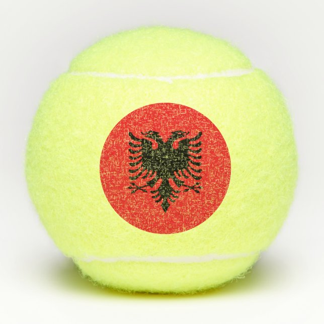 Albanian flag tennis balls (Front)