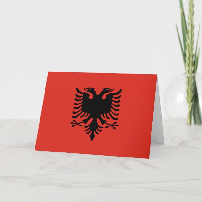 Albanian flag thank you card (Front)