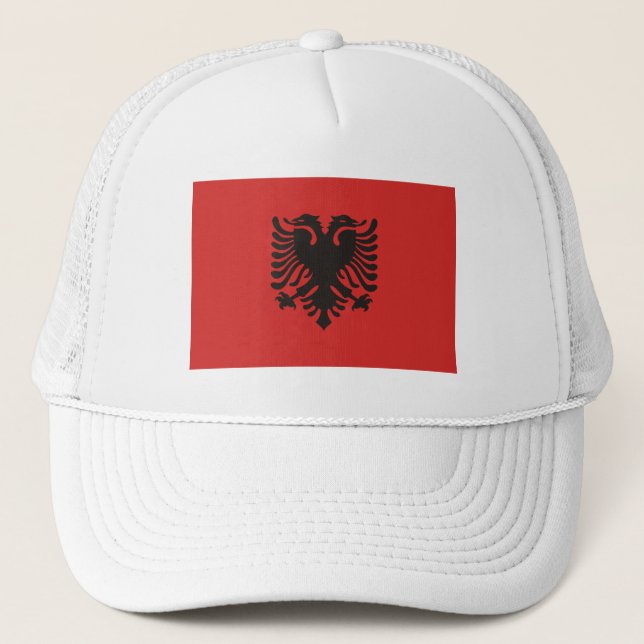 Albanian Flag  Trucker Hat (Front)