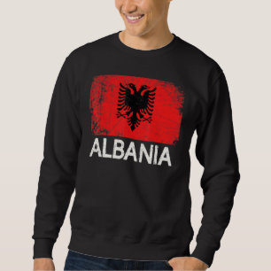 Albanian Flag Vintage Made In Albania Sweatshirt
