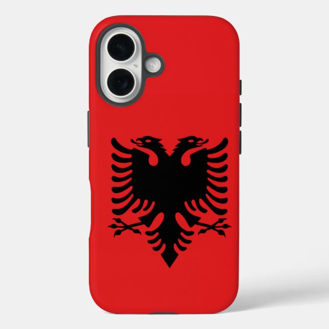 Albanian flag with two-headed eagle Case-Mate iPhone case (Back)