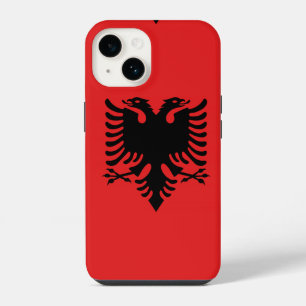 Albanian flag with two-headed eagle iPhone 14 case