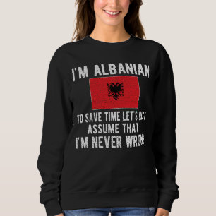 Albanian Heritage Albania Roots Albanian Flag Sweatshirt