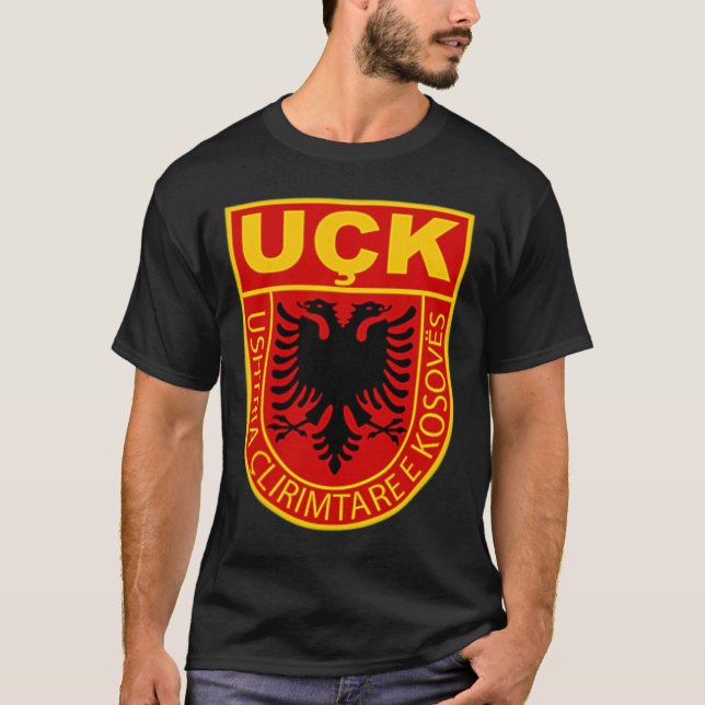 albanian kosovo army shirt uck uqk patriot (Front)