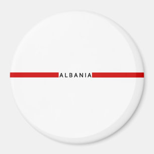 Albanian minimalistic flag magnet