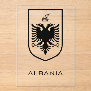 Albanian National Coat of Arms Heritage Ink Acrylic Invitations
