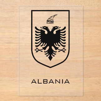 Albanian National Coat of Arms Heritage Ink Acrylic Invitations