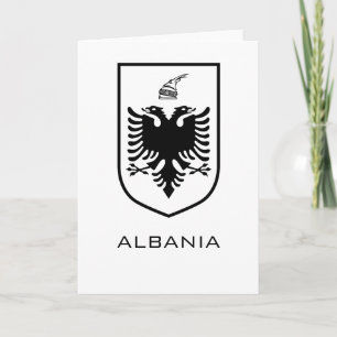 Albanian National Coat of Arms Heritage Ink Card