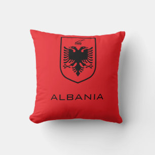 Albanian National Coat of Arms Heritage Ink Cushion