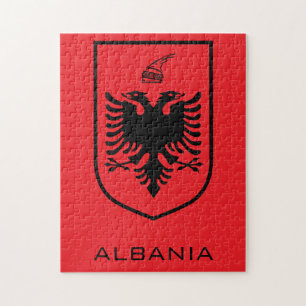 Albanian National Coat of Arms Heritage Ink Jigsaw Puzzle