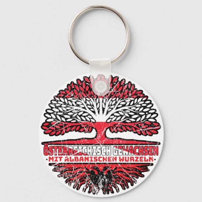 Albanian Österreichisch Baum Key Ring (Front)
