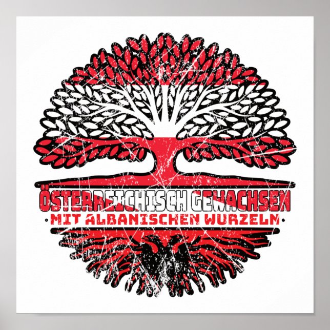 Albanian Österreichisch Baum Poster (Front)