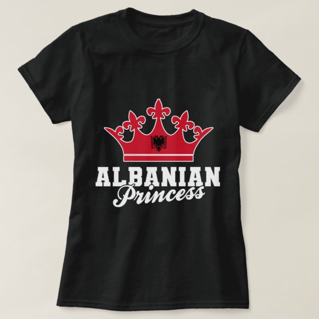 Albanian Princess Albanian Eagle Shqiponja Albania T-Shirt (Design Front)
