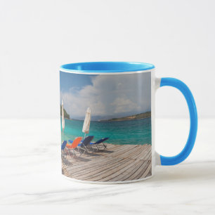 Albanian Riviera, Ksamil, town beachfront Mug