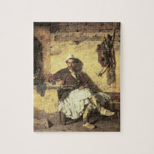 Albanian Sentinel Resting (Arnaueti) (oil on canva Jigsaw Puzzle