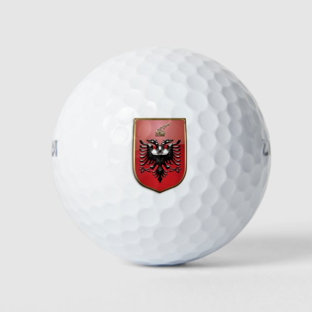Albanian shield Coat of arms Golf Balls (Front)