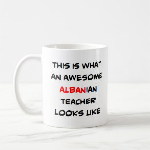 albanian teacher, awesome coffee mug