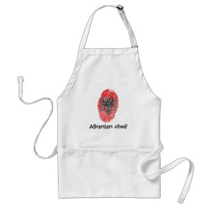 Albanian touch fingerprint flag standard apron