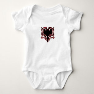 Albanian two-headed eagle baby bodysuit