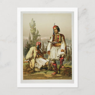 Albanians, mercenaries in the Ottoman army, pub. b Postcard