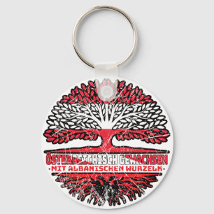 Albanisch Österreichisch Baum Key Ring