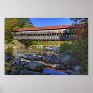 Albany covered bridge over Swift River, White Poster