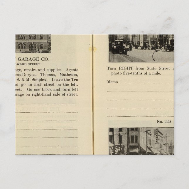 Albany Garage, Albany Postcard (Front)