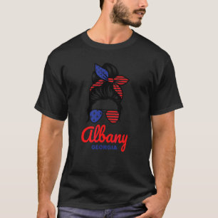 Albany Georgia Retro Messy Bun T-Shirt