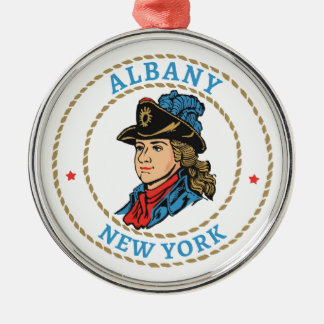 Albany New York Colonial Metal Ornament
