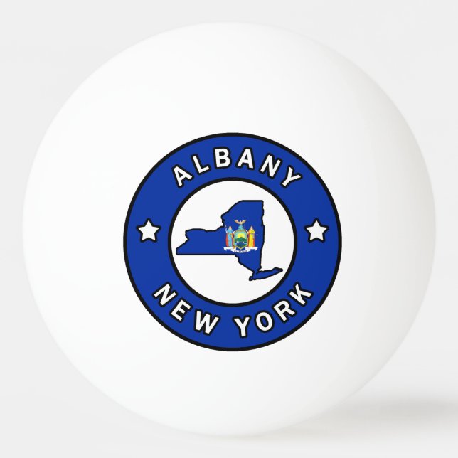 Albany New York Ping Pong Ball (Front)
