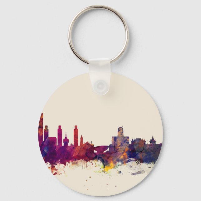 Albany New York Skyline Key Ring (Front)