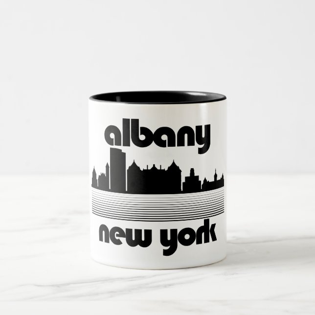 Albany New York Two-Tone Coffee Mug (Center)