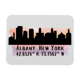 Albany NY City Skyline  Magnet