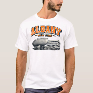 Albany, NY The Egg Retro Collegiate Design T-Shirt