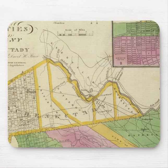 Albany, Schenectady counties Mouse Pad (Front)