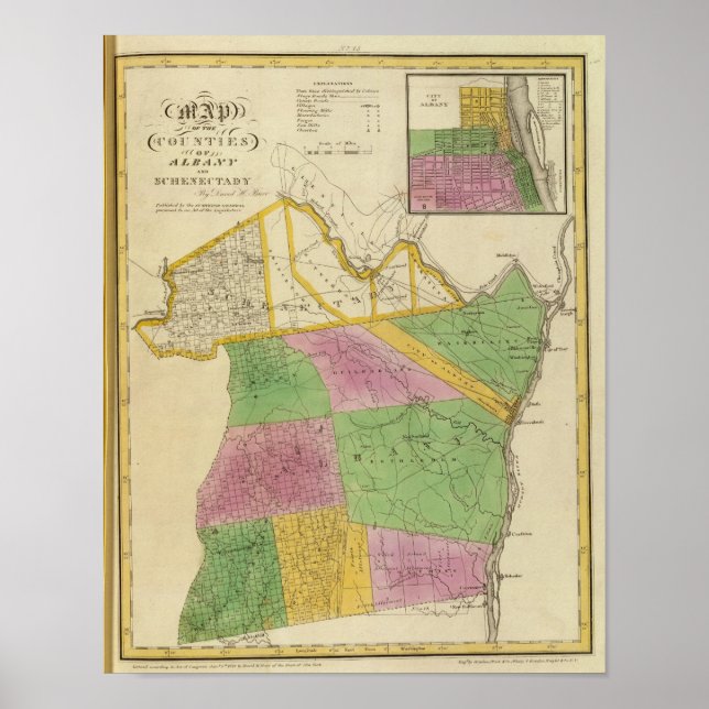 Albany, Schenectady counties Poster (Front)