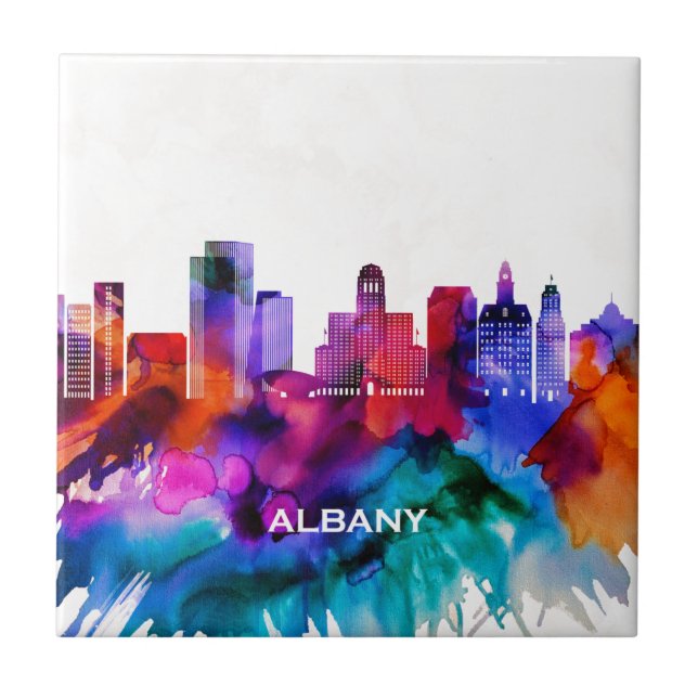 Albany Skyline Ceramic Tile (Front)