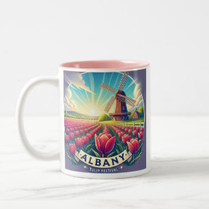 "Albany Tulip Festival A Celebration of Spring Two-Tone Coffee Mug