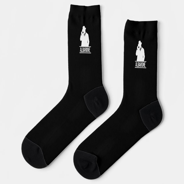 Albarone Gangster Silhouette Premium Crew Socks (Left)