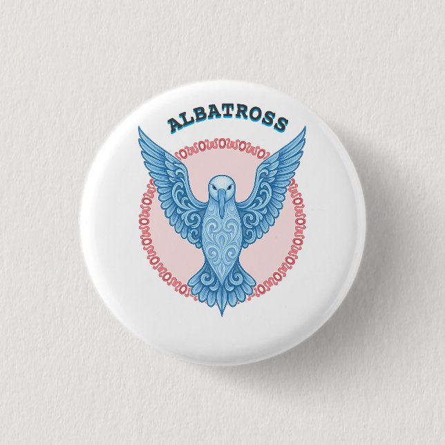 albatross 3 cm round badge (Front)