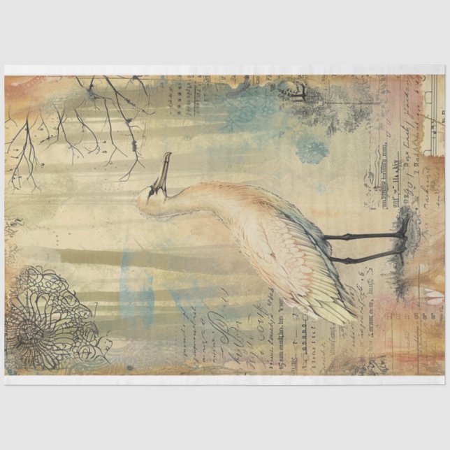 Albatross bird Fairy Tale Forest  Tissue Paper (Front)