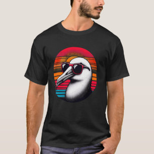 Albatross Bird Sunglasses Sunset Retro Style Vinta T-Shirt