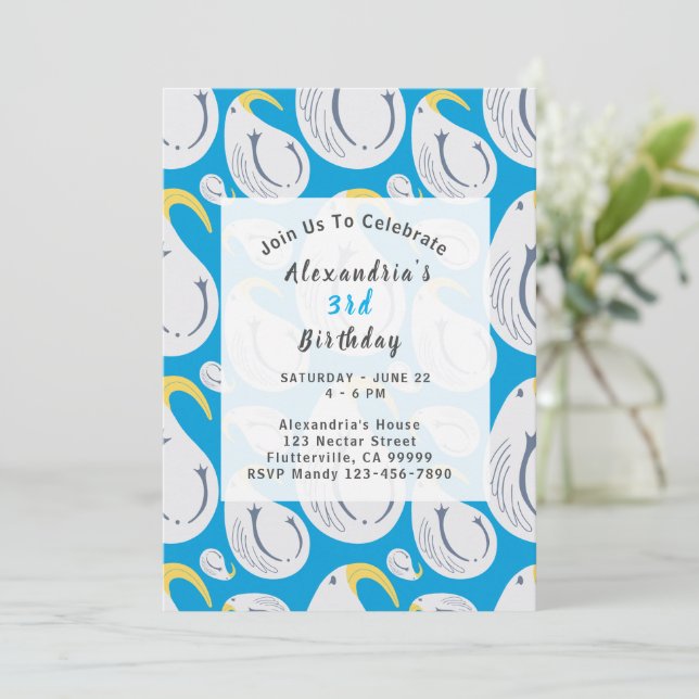 Albatross Birthday Party Invitation (Standing Front)