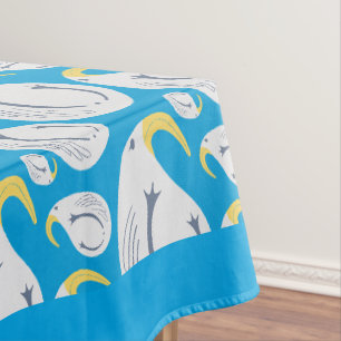 Albatross Blue and White Party Tablecloth