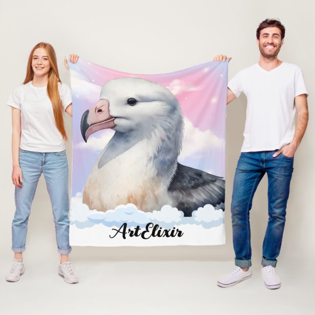 Albatross Dreamy Print Fleece Blanket (In Situ)