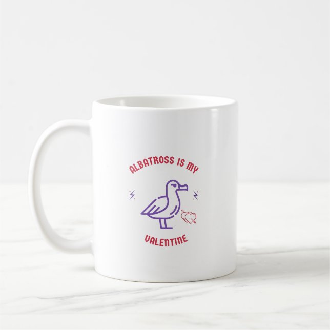 Albatross pet cute couple husband wife boyfriend f coffee mug (Left)