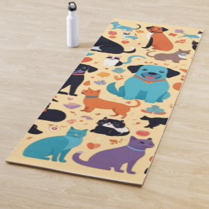 AlbedoBase XL – Playful Pet Collage Yoga Mat