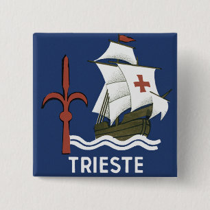 Albergo Columbia Genoa ~ Trieste 15 Cm Square Badge