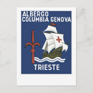 Albergo Columbia Genoa ~ Trieste Postcard