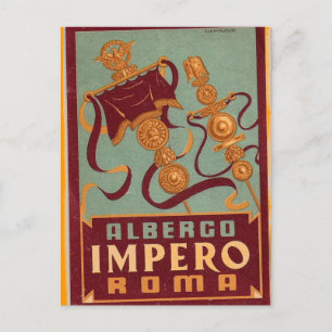 albergo impero roma postcard